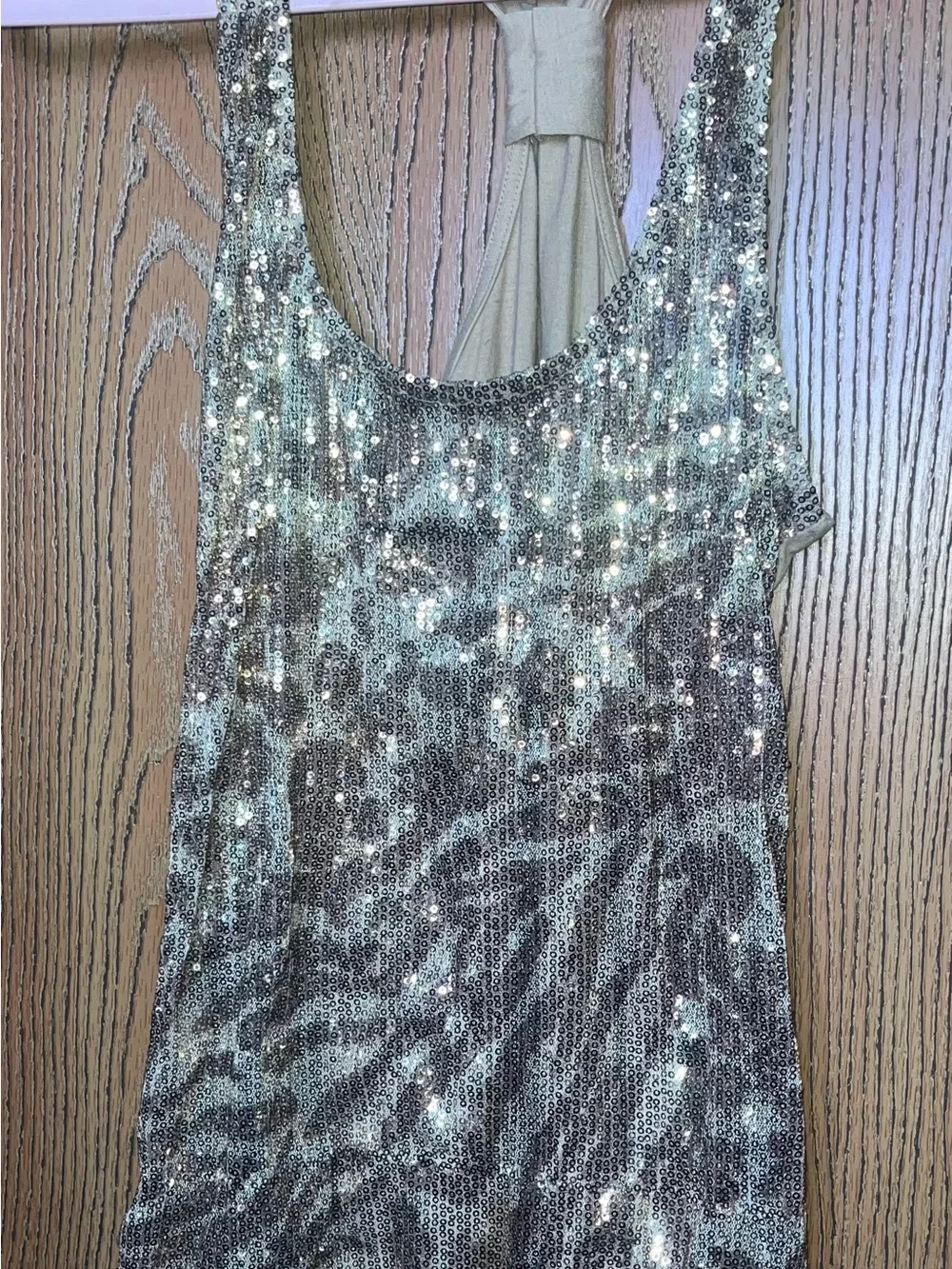 Almost Famous Gold Sequin Racerback Tank - Picture 3 of 3